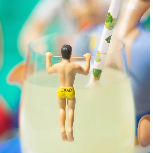 NPW Drinking Buddies Drink Markers, Wine Glass Charms for Parties Pack of 6 New - Picture 3 of 15